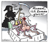 Cartoon: Ich komme (small) by rpeter tagged sex,tod,akt,bett,death,mann,frau,nackt,liebe,love