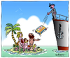Cartoon: Soforthilfe (small) by rpeter tagged nackt kinder mann frau sex condome insel liebe schiffbruch