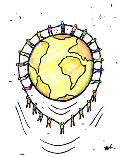 Cartoon: People (medium) by Monica Zanet tagged people,earth,evolution