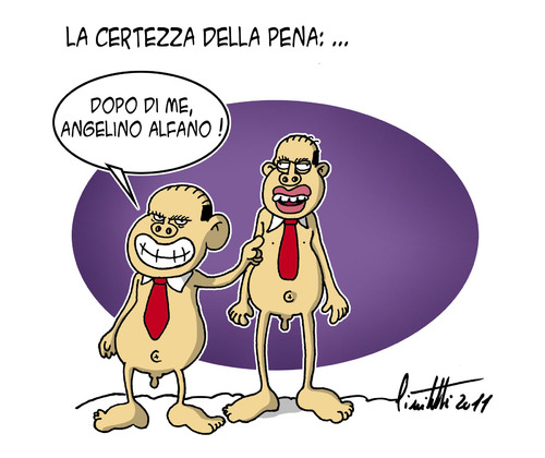 Cartoon: La certezza della pena (medium) by ignant tagged berlusconi,politica,cartoon,humor