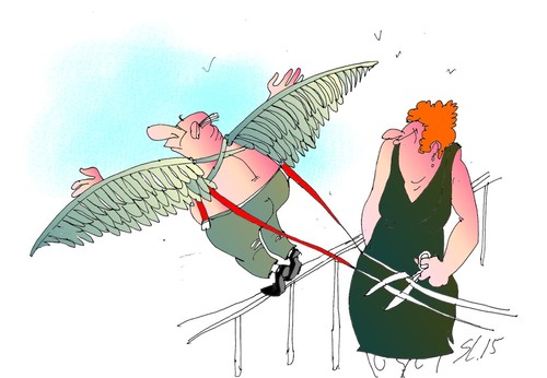 Cartoon: Ohne (medium) by medwed1 tagged freiheit,liebe,familie