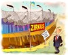 Cartoon: Zaun (small) by medwed1 tagged putin,ukraine,zaun,zirkus,mauer