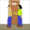 Cartoon: Hände hoch... (small) by Kruscha tagged überfall,banane,finte,scherz,streich,gag,fies,heimtücke,gesellschaft,männer