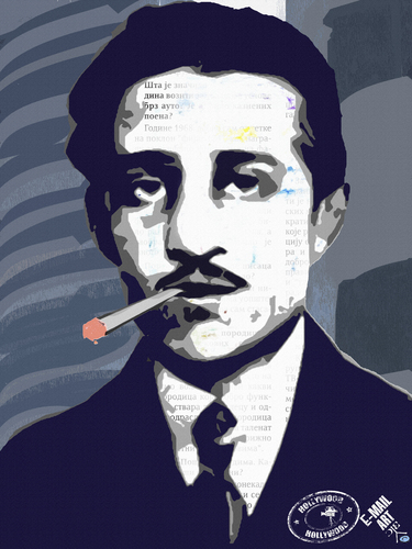 Cartoon: Gavrilo Princip Superstar (medium) by Zoran Spasojevic tagged collage,portrait,emailart,digital,gavrilo,princip