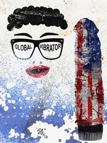Cartoon: Global vibrator (medium) by Zoran Spasojevic tagged emailart,digital,collage,global,vibrator,usa,america,spasojevic,zoran