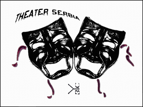 Cartoon: Theater Serbia (medium) by Zoran Spasojevic tagged serbia,kragujevac,paske,zoran,spasojevic,theater,graphics,collage,digital,emailart