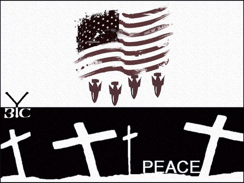 Cartoon: Peace (medium) by Zoran Spasojevic tagged serbia,kragujevac,paske,spasojevic,graphics,usa,america,war,collage,digital,peace,emailart,zoran