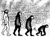 Cartoon: Evolution (small) by Zoran Spasojevic tagged serbia,kragujevac,evolution,emailart,paske,collage,digital,spasojevic,zoran,monkey