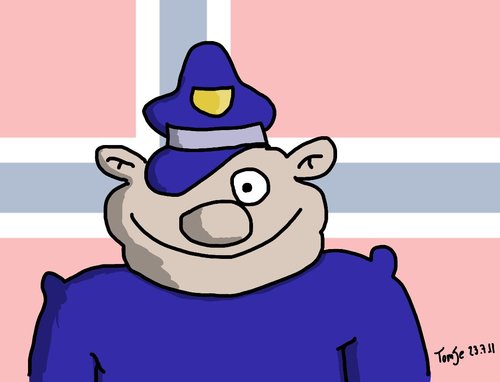 Cartoon: Auf dem rechten Auge blind (medium) by TomSe tagged polizei,norwegen,blind