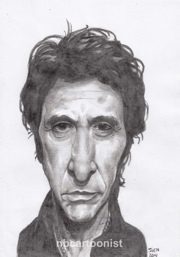 Cartoon: Al Pacino (medium) by Joen Yunus tagged caricature,pencil,celebrities,movie,hollywood,al,pacino
