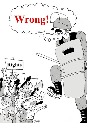 Cartoon: Different View (medium) by Joen Yunus tagged cartoon,human,rights,day,december
