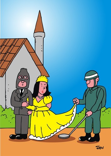 Cartoon: When Terrorist Get Married (medium) by Joen Yunus tagged terrorism