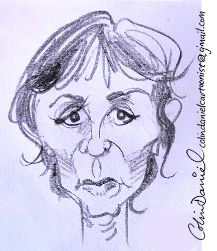 Cartoon: Christine Boisson caricature (medium) by Colin A Daniel tagged christine,boisson,caricature