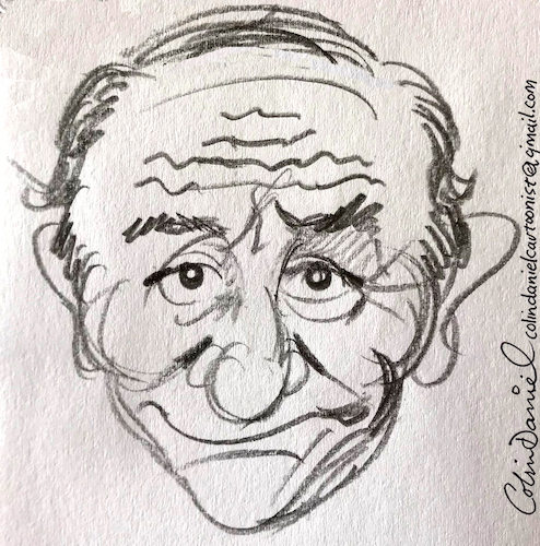 Cartoon: Philip Bruns caricature (medium) by Colin A Daniel tagged philip,bruns,caricature