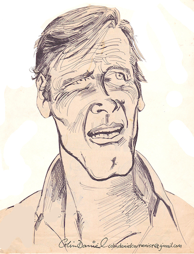 Cartoon: Roger Moore caricature (medium) by Colin A Daniel tagged roger,moore,caricature