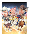 Cartoon: Bush Clinton Perot caricatures (small) by Colin A Daniel tagged george,bush,bill,clinton,ross,perot,caricatures,colin,daniel