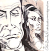 Cartoon: Claudine Auger caricature (small) by Colin A Daniel tagged claudine,auger,caricature