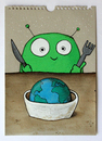Cartoon: good morning (small) by stefan hoch tagged good,morning,breakfast,alien,earth,world,welt,frühstück