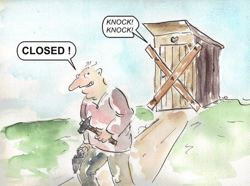 Cartoon: closed (medium) by Slawek11 tagged wc
