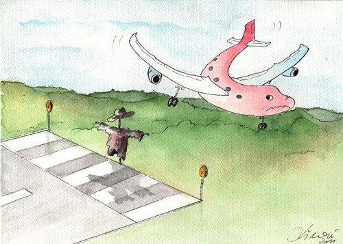 Cartoon: no title (medium) by Slawek11 tagged aviation