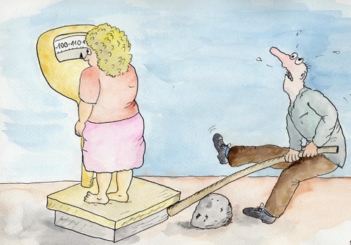 Cartoon: weight loss (medium) by Slawek11 tagged weight