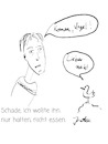 Cartoon: Junge und Vogel (small) by hurvinek tagged vertrauen