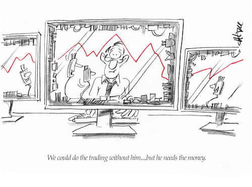 Cartoon: Artificial Trading (medium) by helmutk tagged business