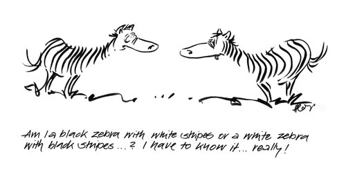 Cartoon: Black and White (medium) by helmutk tagged philosophy