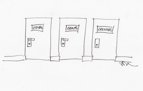 Cartoon: CreativeToilette (medium) by helmutk tagged cultur