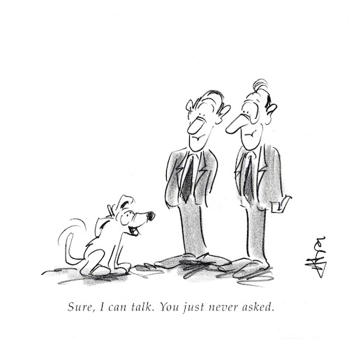Cartoon: Dog-Talk (medium) by helmutk tagged nature