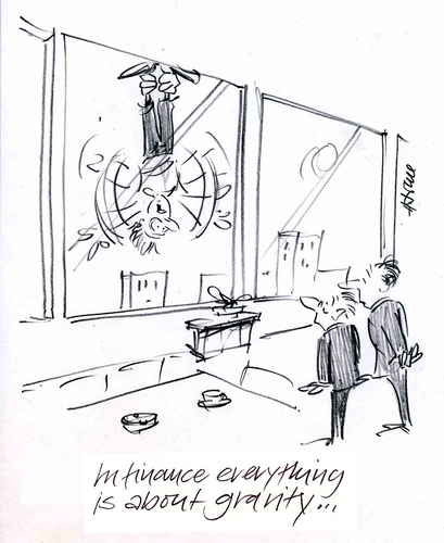 Cartoon: Financial Gravity (medium) by helmutk tagged business