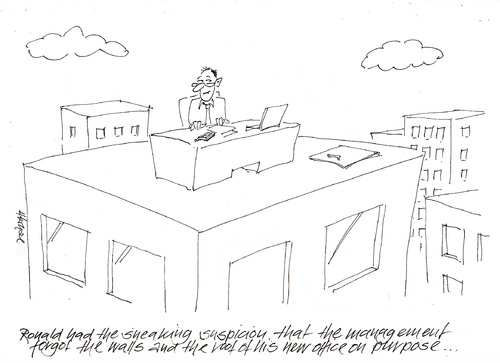 Cartoon: Forgot the walls? (medium) by helmutk tagged business