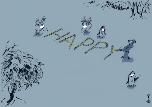 Cartoon: Happy (medium) by helmutk tagged traditions