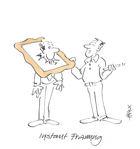 Cartoon: Instant Framing (medium) by helmutk tagged culture