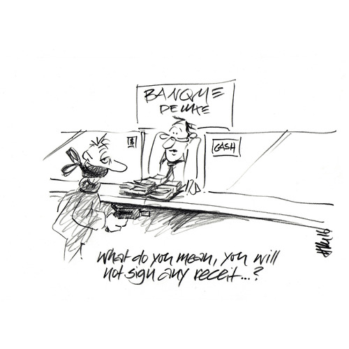 Cartoon: Receipt (medium) by helmutk tagged business