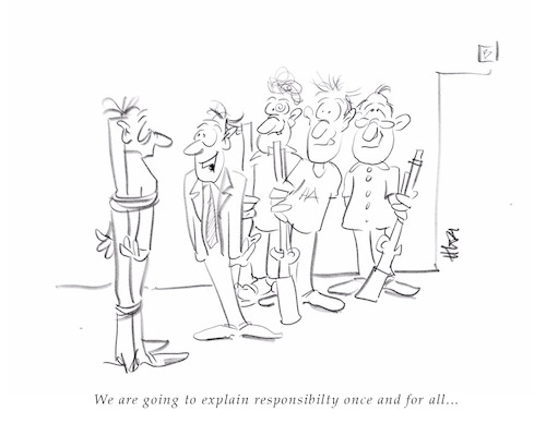 Cartoon: Responsibility (medium) by helmutk tagged business