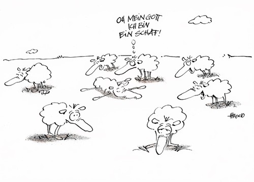 Cartoon: Schaf sein (medium) by helmutk tagged philosophy