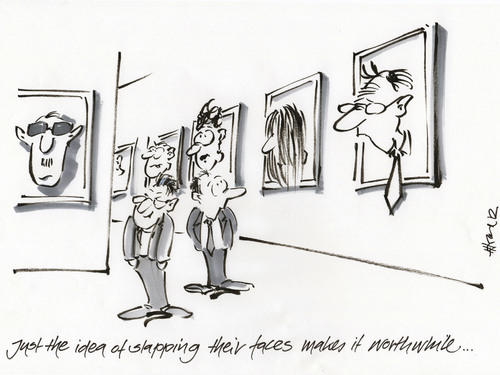Cartoon: Slap Art (medium) by helmutk tagged art