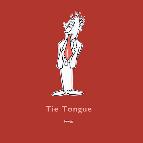Cartoon: Tie Tongue (medium) by helmutk tagged business