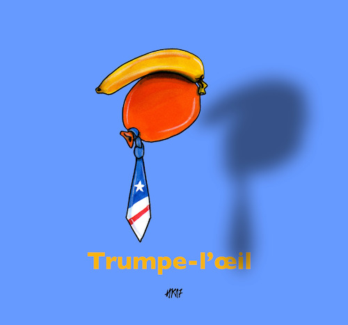 Cartoon: Trumpe le Dingens (medium) by helmutk tagged politics