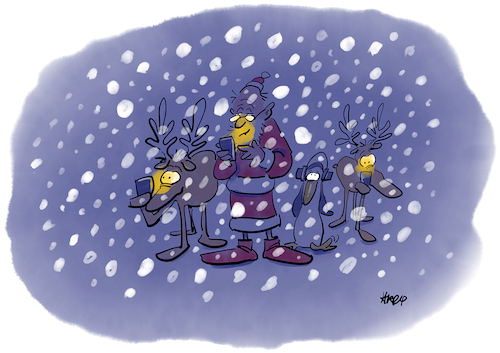 Cartoon: Xmas Online (medium) by helmutk tagged culture