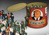 Cartoon: Can of fascism (small) by Tjeerd Royaards tagged trump,fascism,usa,ice,protests
