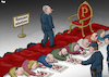 Cartoon: Democracy in Russia (small) by Tjeerd Royaards tagged russia,putin,president,elections,democracy,dictator,kremlin,voting