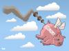 Cartoon: Economy (small) by Tjeerd Royaards tagged economy,crisis,recession,financial,bank,banks,unemployment