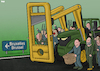 Cartoon: Farmer protests (small) by Tjeerd Royaards tagged farmers eu europe demostration protest guillotine