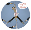 Cartoon: Legacy of Peace (small) by Tjeerd Royaards tagged obama,usa,iran,peace,war,deal,legacy,president