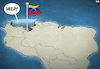 Cartoon: Meanwhile in Venezuela (small) by Tjeerd Royaards tagged venezuela,south,america,economy,inflation,refugees