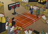 Cartoon: Mideast Open (small) by Tjeerd Royaards tagged iran,israel,khamenei,netanyahu,tennis,missiles