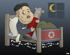 Cartoon: Night Terrors (small) by Tjeerd Royaards tagged north,korea,kim,jong,un,nuclear,missiles,war,conflict