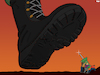 Cartoon: Resistance (small) by Tjeerd Royaards tagged resist resistance boot pin fight opposition